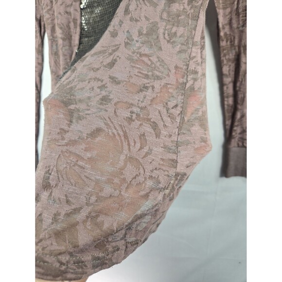 Vintage Y2K BKE Sequins Sheer Long Sleeve Shirt Top Metallic Women Med Pull Over - Picture 8 of 8